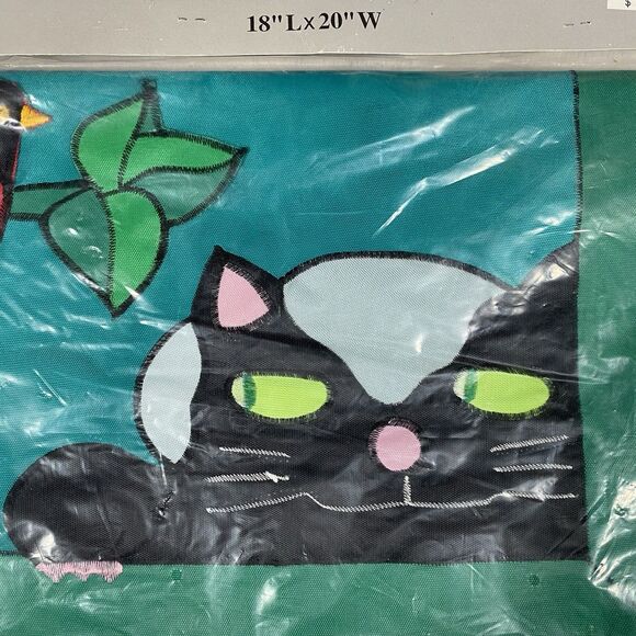 Vintage Nylon Standard Mail Box Cover Black Cat Red Cardinal Brand New - Picture 2 of 5